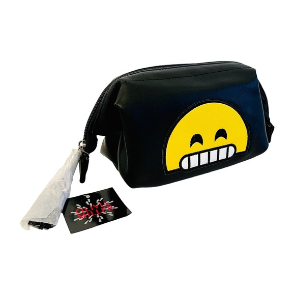 Back To School Pencil Case Emoji Bag Travel Toiletry Cosmetic Makeup Pouch NWT - Picture 2 of 5